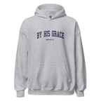 "By His Grace" | Embroidered Grey Hoodie
